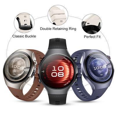 Sportovní řemínek s plným krytím pro HUAWEI WATCH 5 Bez mezer Kompatibilní s Huawei Watch 5 46mm Senter Měkký silikonový náhradní náramek
