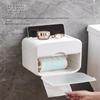 Bathroom Tissue Storage Cases Multi-functional Wall-mounted Light Luxury Wave Pattern Toilet Paper Dispenser Box