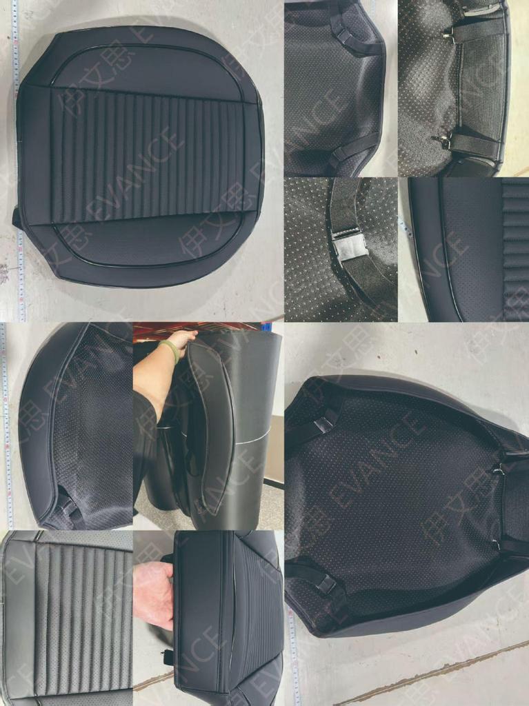 Universal Full Leather Car Seat Cushion Set - Four Seasons Breathable, Three-Piece, Cool and Durable