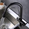 G1Celsius2 Modern 3 In 1 Filter Purifier Kitchen Faucet Double Handle PullOut Sink Hot Cold Water Tap(Electroplated )