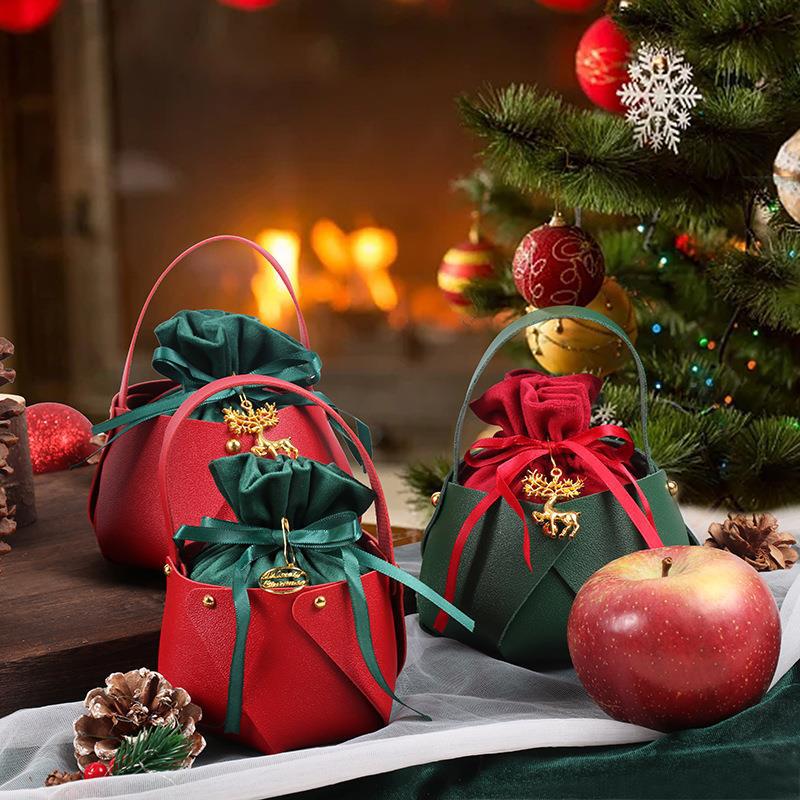 Velvet Christmas Eve Apple Tote & Gift Bag