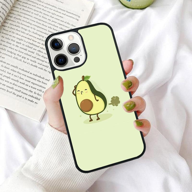 Süße Avocado-Handyhülle für iPhone 17 Air 16 PRO MAX 15 14 PLUS 12 11 13 Rückabdeckung Fundas Schale coque