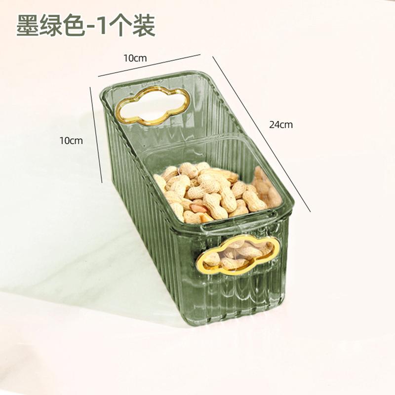 Zesílený Průhledný Úložný Box s Víkem Domácí Organizér na Stolní Desku Pult Zásobník na Svačiny Domácnost