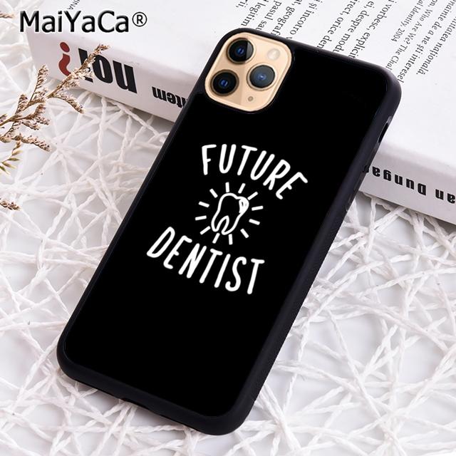 MaiYaCa Dentist Dental Crowned Teeth Phone Case For iPhone 17 Air 13 14 16 16e 15 pro max plus 11 12 shell coque