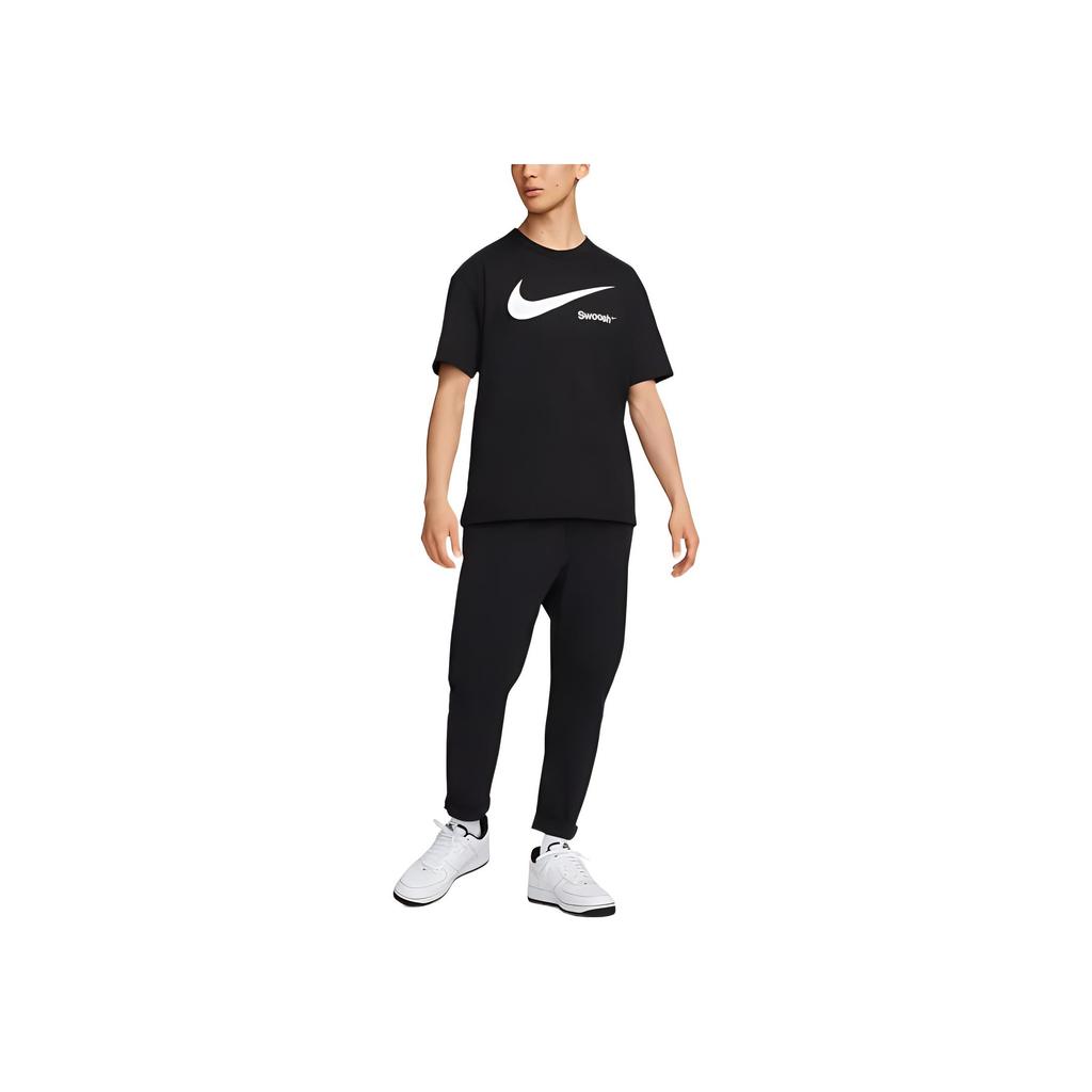 Nike Letter Logo Print Vintage American Crew Neck Pullover Short Sleeve T-Shirt Men Tops Black DX6309-010