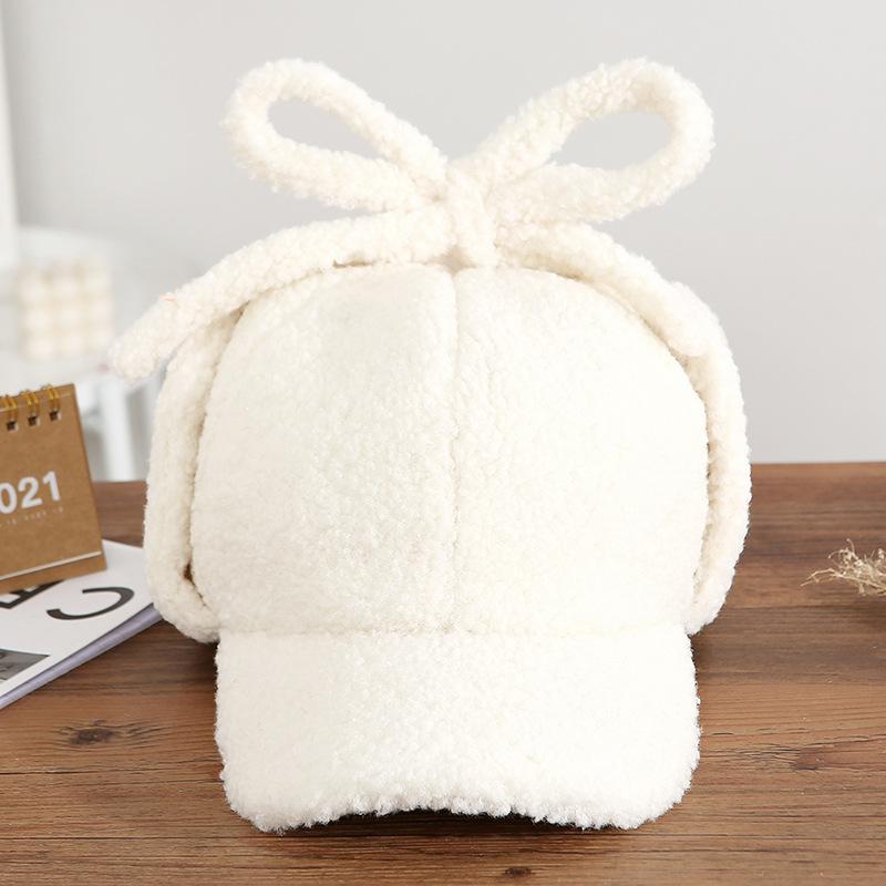 

Зимняя лыжная летающая шапка корейская шапка i Lei Feng теплая овечья шерсть универсальная защитная бейсболка модная мужская и женская M56-58cm