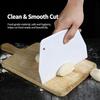 Dough Scraper Lightweight Flat Cut Reusable  Plastic Bowl Scraper Multifunctional Flexible with Hanging Hole for Kitchen