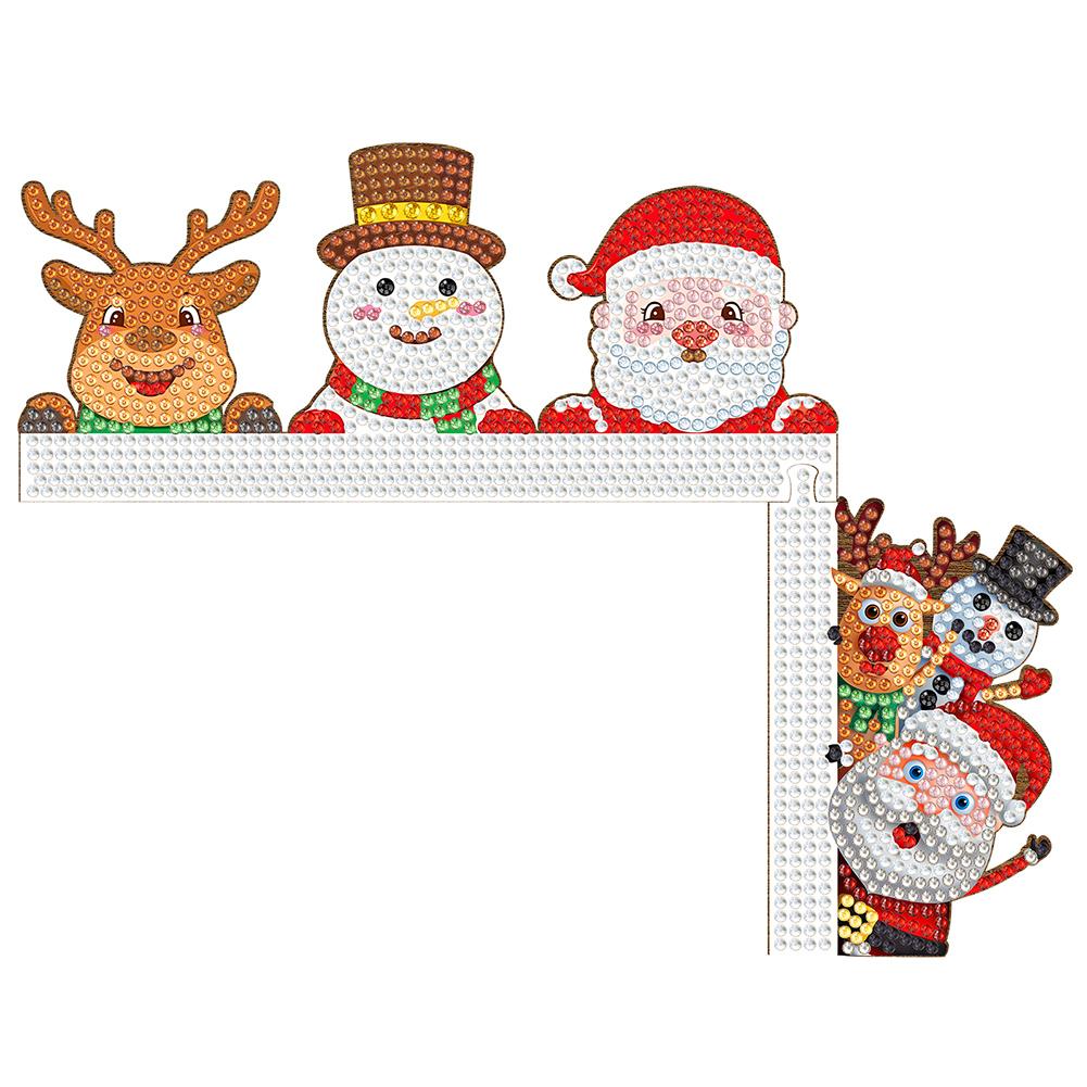 

Spring Bee Gnome Diamond Painting Door Corner Sign Rhinestone Door Frame Decor 5D DIY Wooden Door Topper for Indoor Outdoor Wall