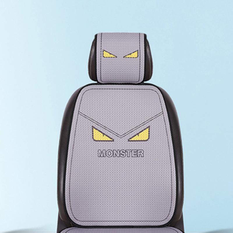 Universal Cartoon Linen Car Seat Cushion - Warm, Stylish, Four Seasons Comfort
