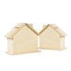 Funny Unfinished Small House Piggy Bank Wooden DIY DIY Painted Storage Jar Handmade White Embryo House Mold Home Decor