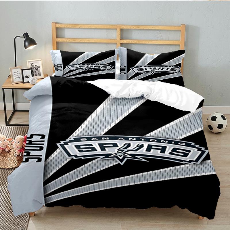 San Antonio Logo Bedding Set 3pcs, High Quality Bedding Set Including 1pc Duvet Cover And 2pcs Pillowcases for Bedroom, Dormitory Gift