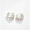 French Retro Irregular Wave Hoop Earrings In Niche Cold Metal Style