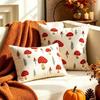 Mushroom Throw Pillow Covers Maple Leaves Autumn Pillowcase New Cushion Covers  Sofa Decor
