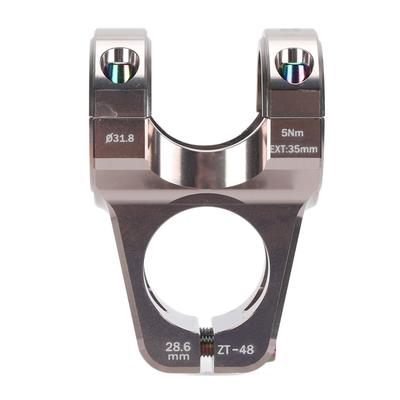Mostek Rowerowy Górski 31,8 mm Stop Aluminium Lekki DIY Krótki Mostek Kierownicy do Wymiany Tytanowy