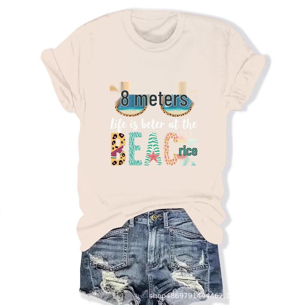 Women's Cross-Border Fashion Round Neck T-Shirt