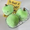 New Green Apple Keychain,Plush Cute Keychain Soft Stuffed Plush Keyring for Kids' Backpack,Purse Fashion Bag Pendant
