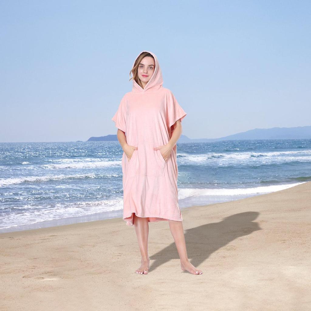 Unisex Quick-Dry Microfiber Hooded Poncho Towel for Adults – Ideal for Beach, Swimming, Diving, and Changing.
