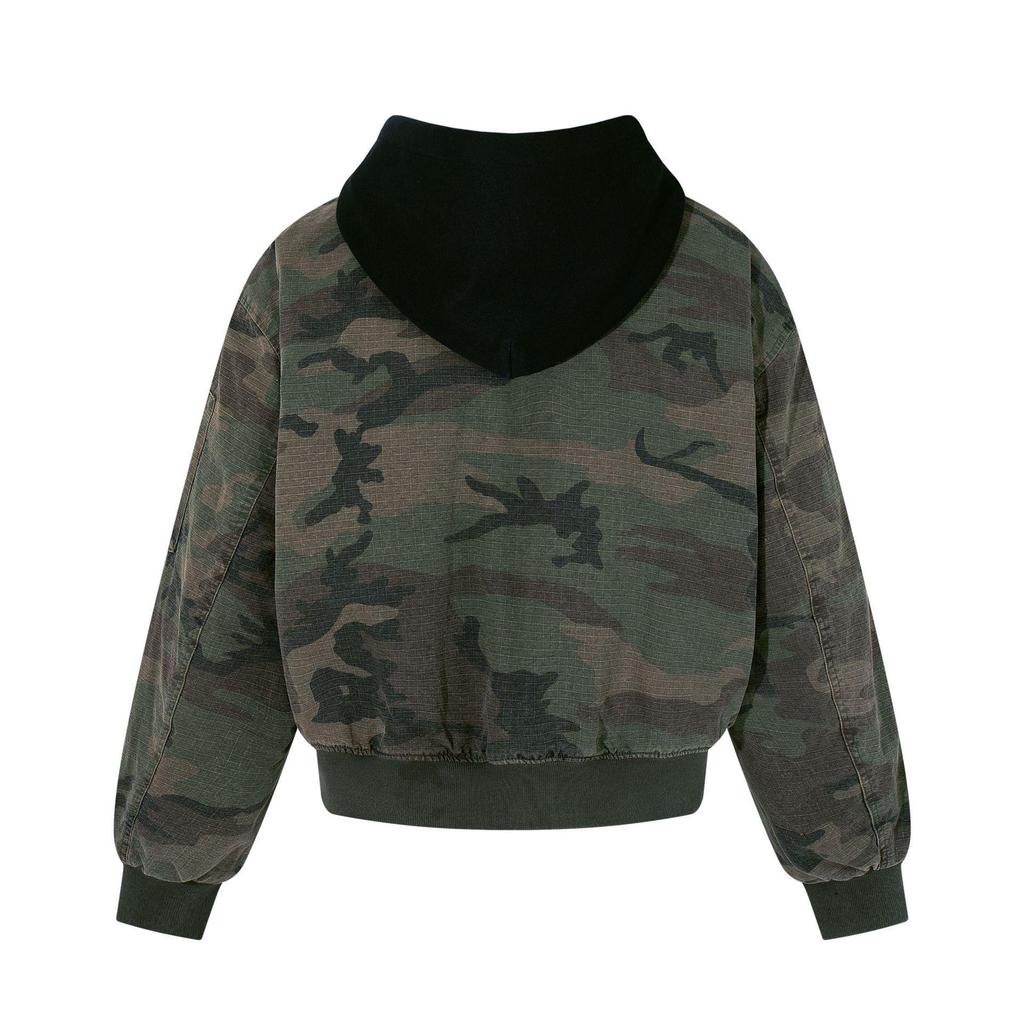 2025 Winter Men's Camouflage Cotton Pilot Jacket - Motorcycle Style Two-Piece Baseball Coat