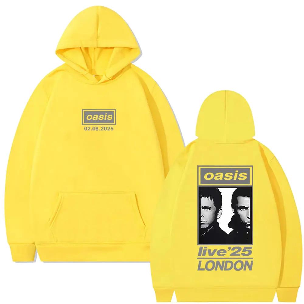 Im Jahr 2025 ist der trendige Streetwear-Hoodie der Rock Oasis Band ein bequemer und warmer Hoodie exklusiv für Outdoor-Fans