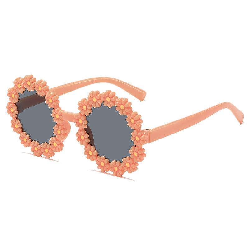 New Sunglasses, Cartoon Children s Glasses For Boys And Girls, Cute Small Flowers, Little Daisy Baby Sunglasses оранжевый