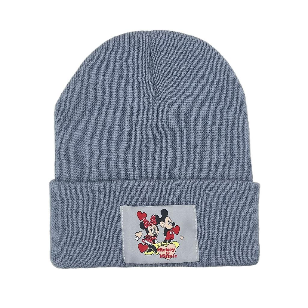 Minnie Mouse Mouse Knit Hat With Embroidered Alphabet Breathable Fabric