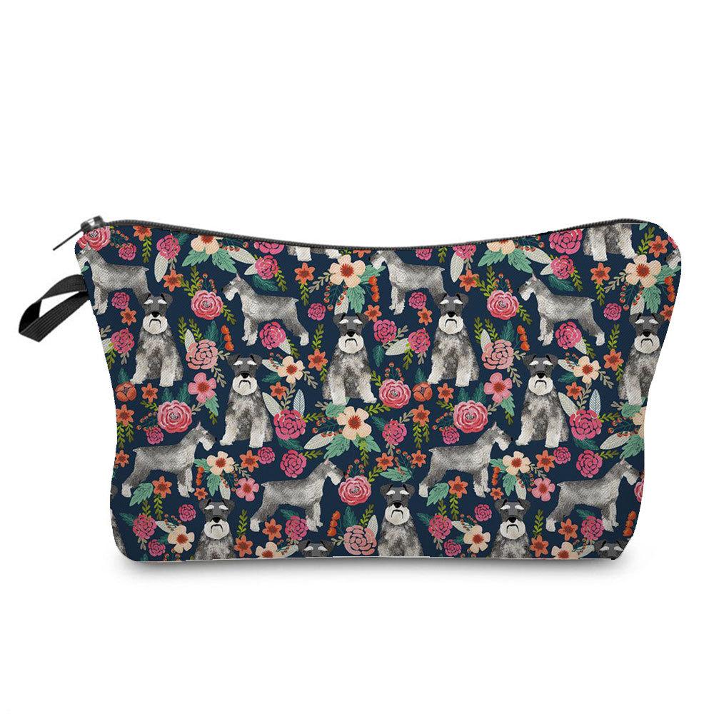 Women Flower Print Cosmetic Bag Toiletries Organize Travel Storage Case 6666