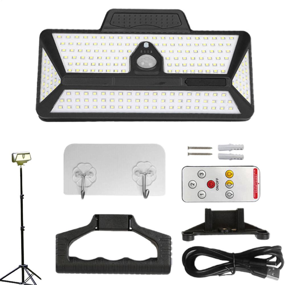 Solar Lights For Outside IP44 Waterproof Sensing Lamp 208 LED Solar Powered Light With 3 Color Modes For House Parking Lot