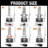 2 adet 150000LM H7 LED Far H4 LED Ampuller H1 H8 H11 9005 HB3 9006 HB4 9012 HIR2 3570 CSP LED Bakır Boru Araba Far Otomatik Sis Lambası 6000 K 12 V