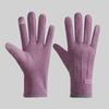 Winter Women'S Warm Gloves Have Windproof And Cold Resistant Properties, Thick Fur Lining, And Touch Screen Gloves