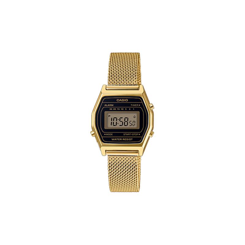 

Casio VINTAGE series-L digital display, fashionable retro trend, business and leisure, LCD display reverse display square dial waterproof LA690WEMY-1 чёрный