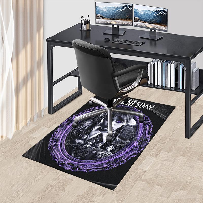 1pc Wednesday Addams Family Carpet for Playroom Bedroom Living Room Sofa Home Decor,kids Game Area Rug Non-slip Floor Mat Y82671