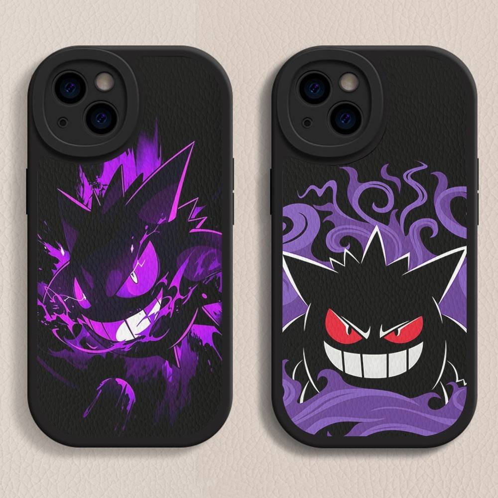 Anime Gengars Phone Case Hard Leather For iPhone 16 15 14 13 12 Mini 11 14 Pro Max Xs X Xr 7 8 Plus Fundas