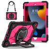 IPad 10.2 Case With 360 Rotating Handle Built-in Stylus Slot Shockproof Full Cover Silicone Shell Shoulder Strap