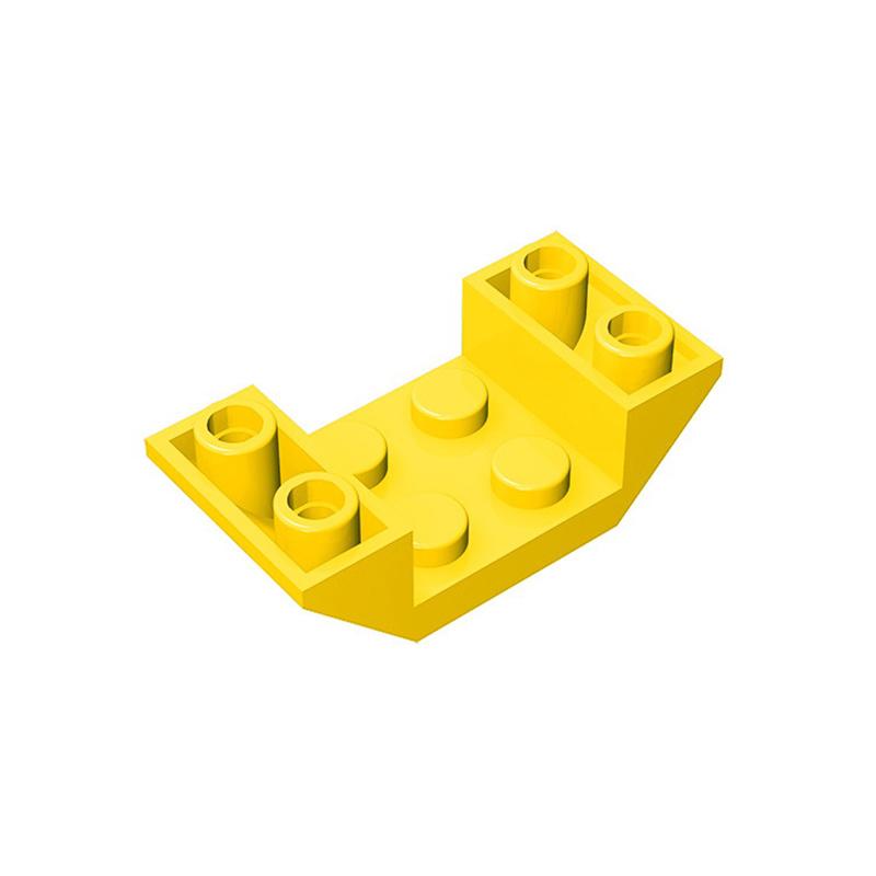 10PCS 4871 Slope Inverted 45 4x2 Double with 2x2 Cutout Constructing Blocks Loose Parts Works Bricks Children 10pcs жёлтый