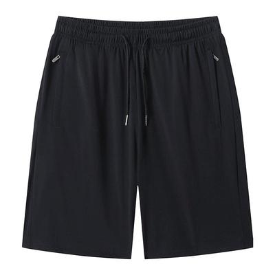 Ice Silk Shorts for Men In Summer, Sporty and Casual, Loose Fit Plus Size Mid Length Shorts, Summer Beach Five Quarter Shorts for Men