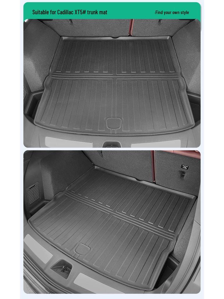 Eco-Friendly TPE Floor Mats and Trunk Mat for Cadillac XT5 - Includes Seat Back Cushion