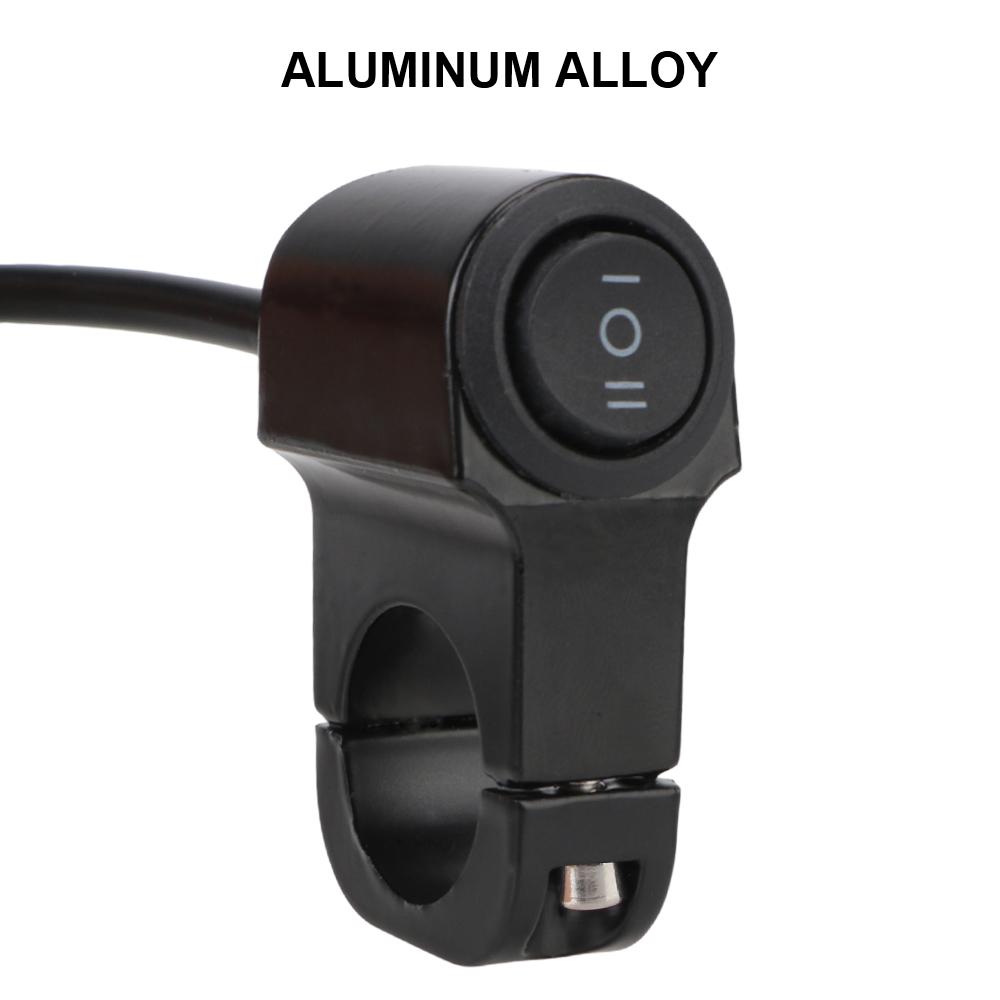 Comutator faruri pentru ghidon Buton cu trei poziții 12V Comutatoare pentru faruri pentru ATV Motocicletă 22cm 7/8in