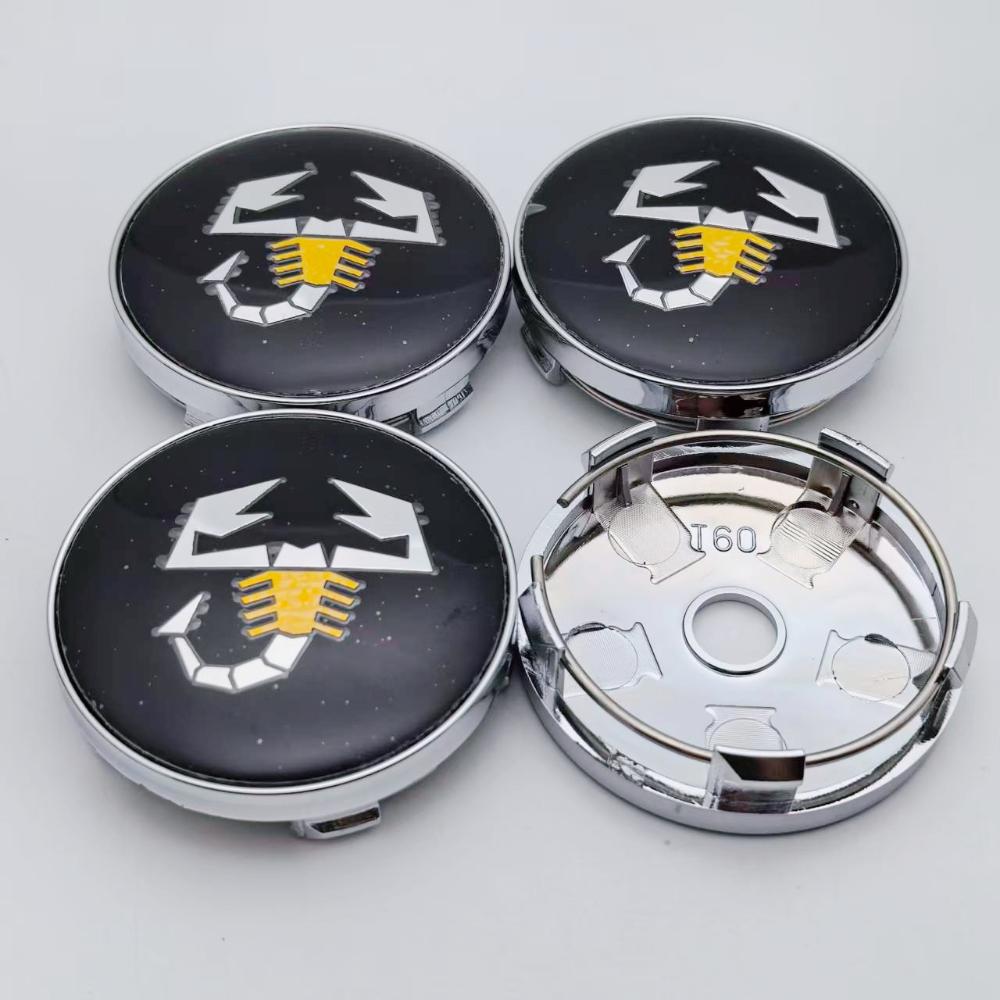 4pcs Scorpion Logo Emblem Badge Car Wheel Center Caps 60MM 56MM Car Wheels Hub Cap Rim Hubcaps Cover Replace Styling Accessories