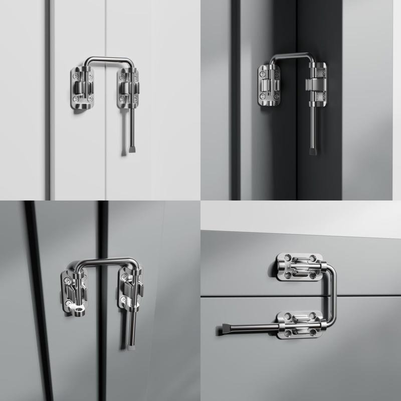 Zinklegierung Terrassen-Schiebetür-Schleifschloss, 90/180 Grad Türriegelschlösser, Tor Diebstahlschutz-Schnalle, U-förmige Türbolzen Riegelbeschläge