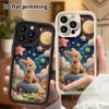 Phone Case: 2D Flat Design Suitable for iPhone 18 17 16 15 14 13 Pro Protective Case, Little Deer Under the Moon, Perfect Holiday Gift for Christmas a