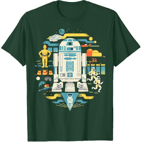 Star Wars R2-D2 Circle Collage T-Shirt