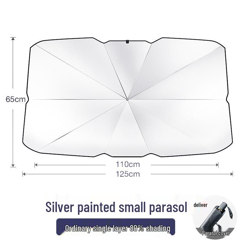 

Автомобильный телескопический солнцезащитный экран на лобовое стекло, титаново-серебристый