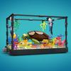 Ocean Fish Tank Aquarium Building Block Set with Turtle - DIY Toy Brick for Kids Creative Playset Home Decor Birthday Gift