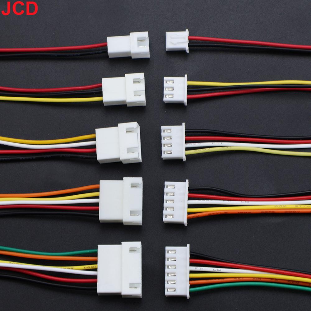 JCD 10Pairs Micro JST XH 2.54 2P 3P 4P 5P 6PIN Male Female Plug Connector 2.54mm Pitch With Wire Cable Battery Charging Cable