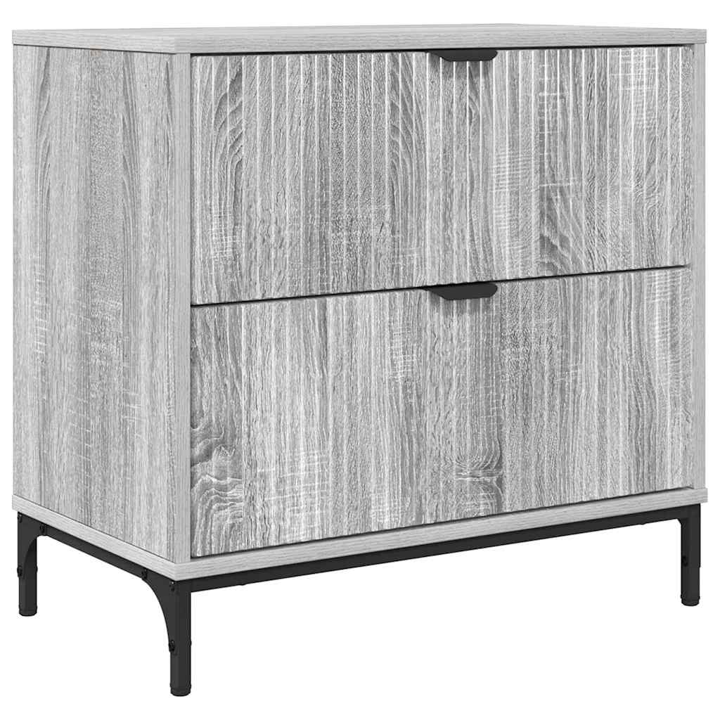 Nightstand Gray Sonoma 63.5 x 36 x 61 cm Particleboard