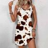 Women's Sleeveless Simple Printed Vest Fashion Casual Dresses