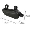 Bike Top Tube Bag Hard Shell Strap Fixing Multifunctional Bike Phone Front Frame Bag for Cycling Black
