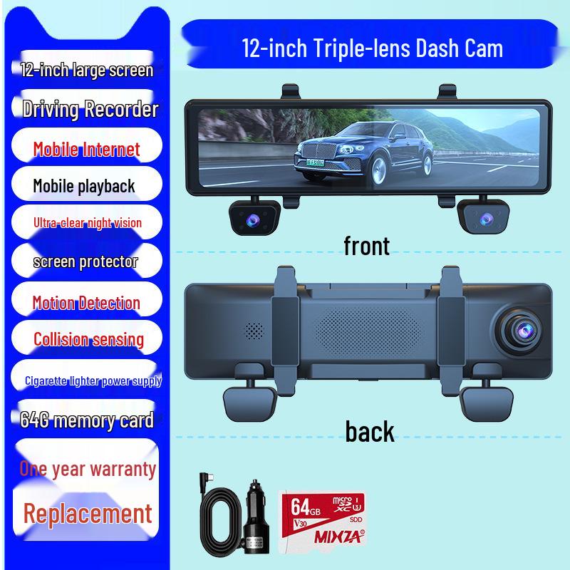 2025 Wireless 360° Dash Cam with Sentinel Mode & 24-Hour Parking Monitoring