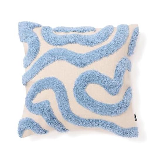 Francfranc Tufted Drawing Cushion Cover 45cm x 45cm Blue (A-002)