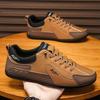 Scarpe casual da uomo in pelle slip-on stile europeo - Bianche, alla moda, da papà, per guidare, sportive